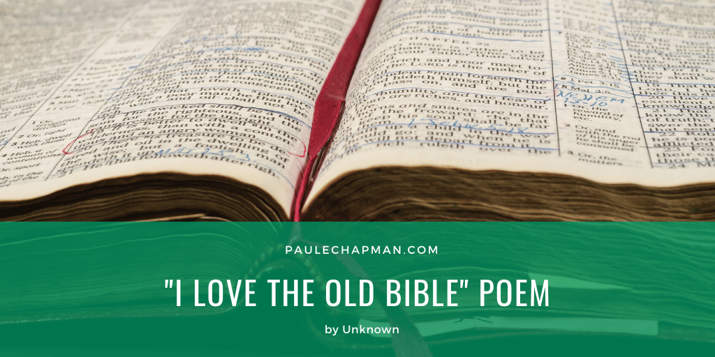 I Love The Old Bible – Christian Poem